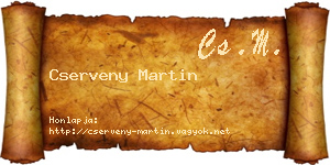 Cserveny Martin névjegykártya