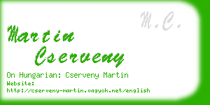 martin cserveny business card